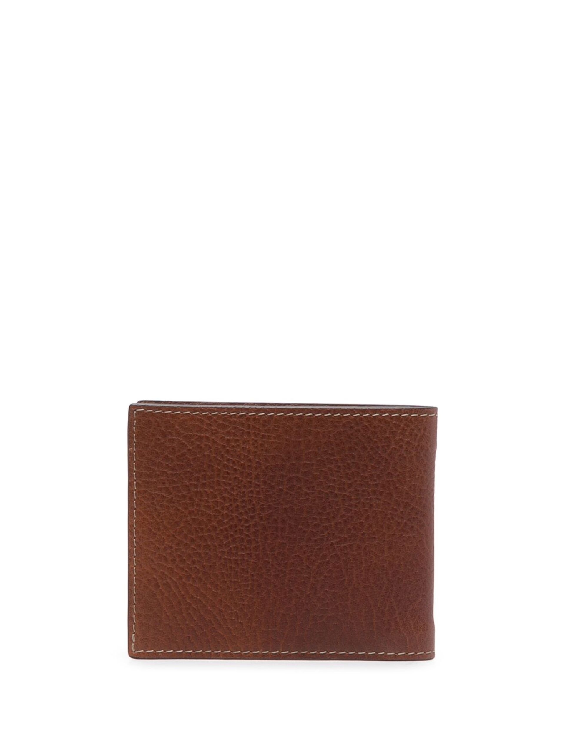 Brown Logo Leather Bifold Wallet - 2