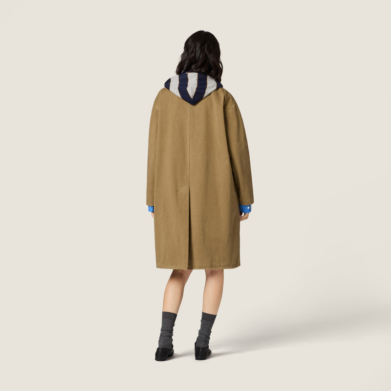 Old gabardine single-breasted coat 3