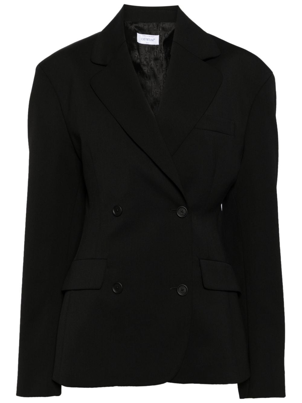 tailored double-breasted blazer - 1