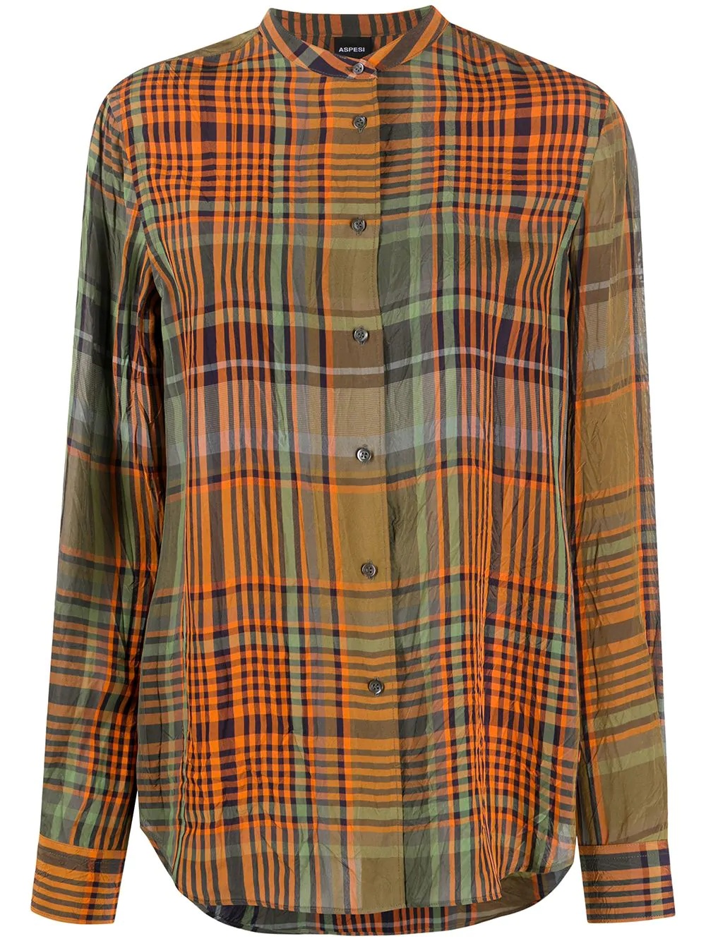 checked print shirt - 1