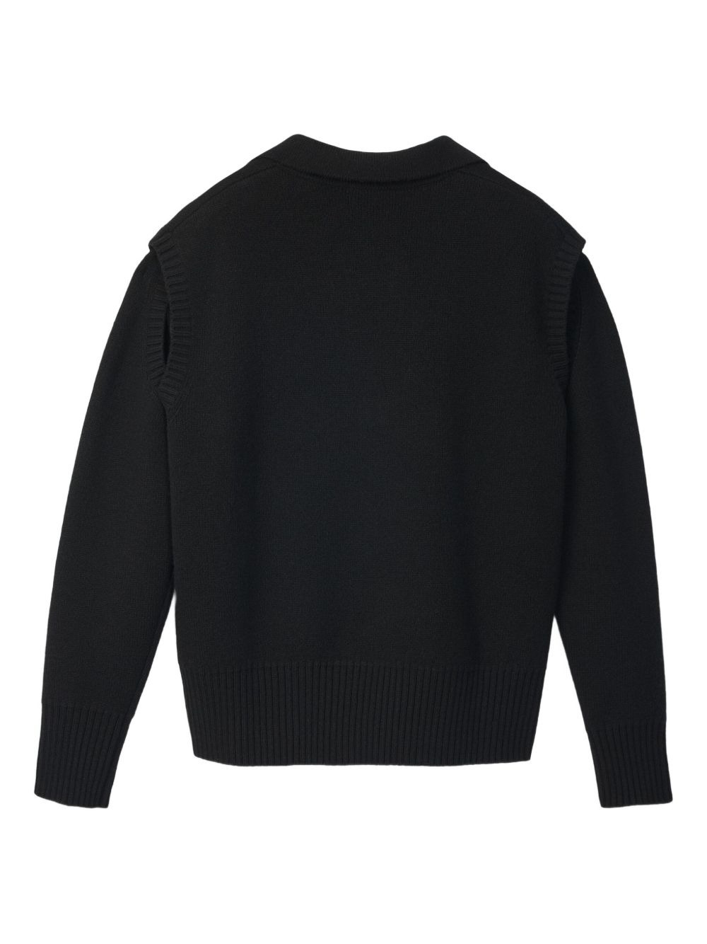 polo-neck split-sleeves sweater - 2