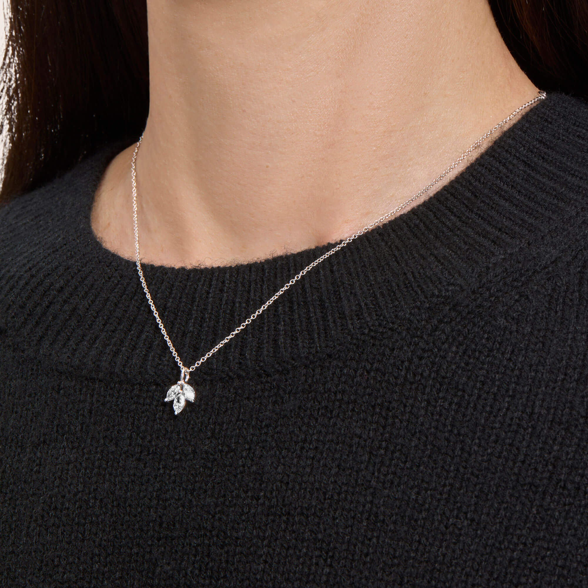 LAB-Created Diamond Fleur Choker - 2
