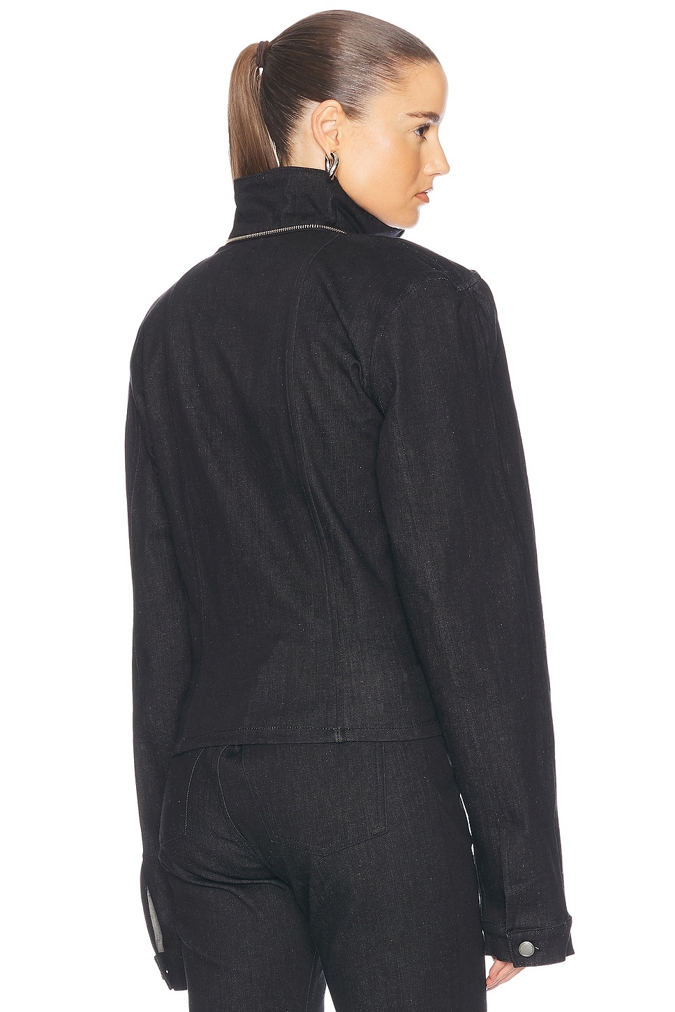 Asymmetric Denim Jacket - 6
