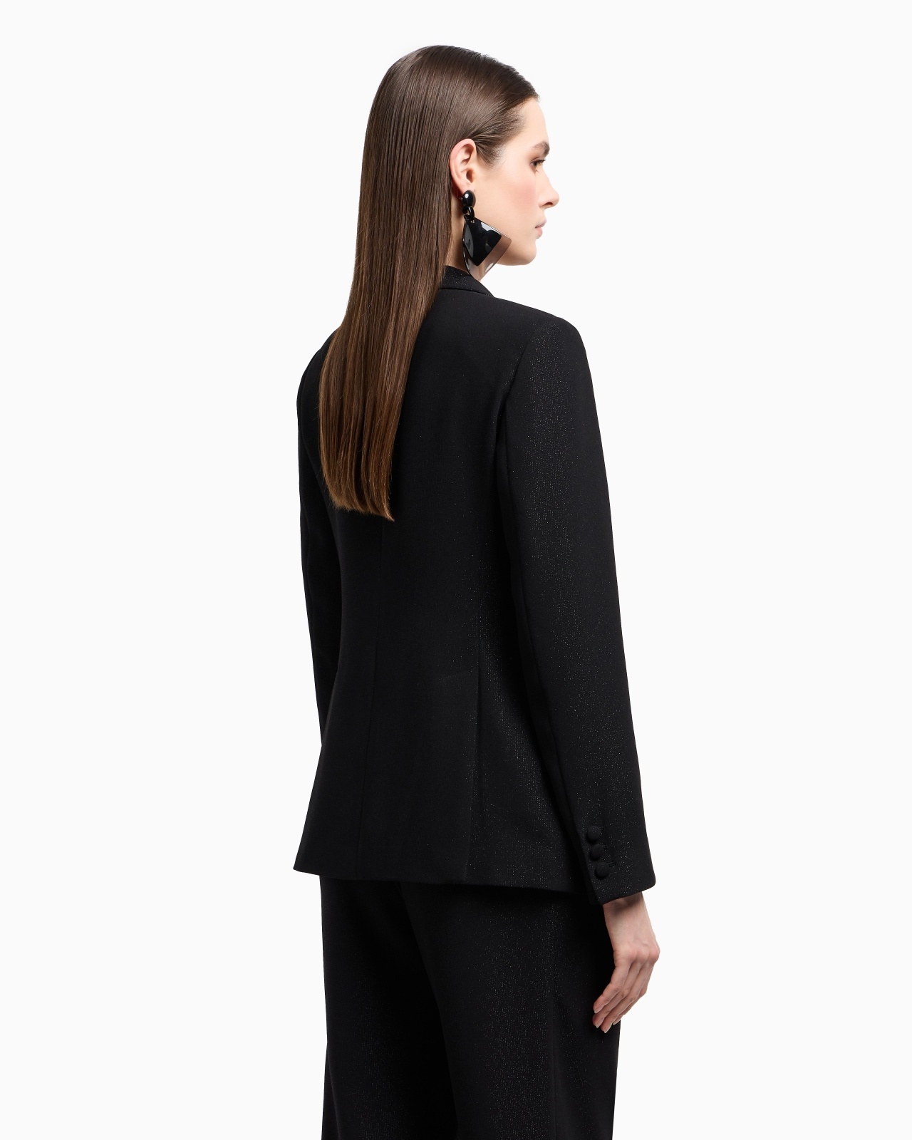 SINGLE-BREASTED LUREX CRÊPE BLAZER - 3