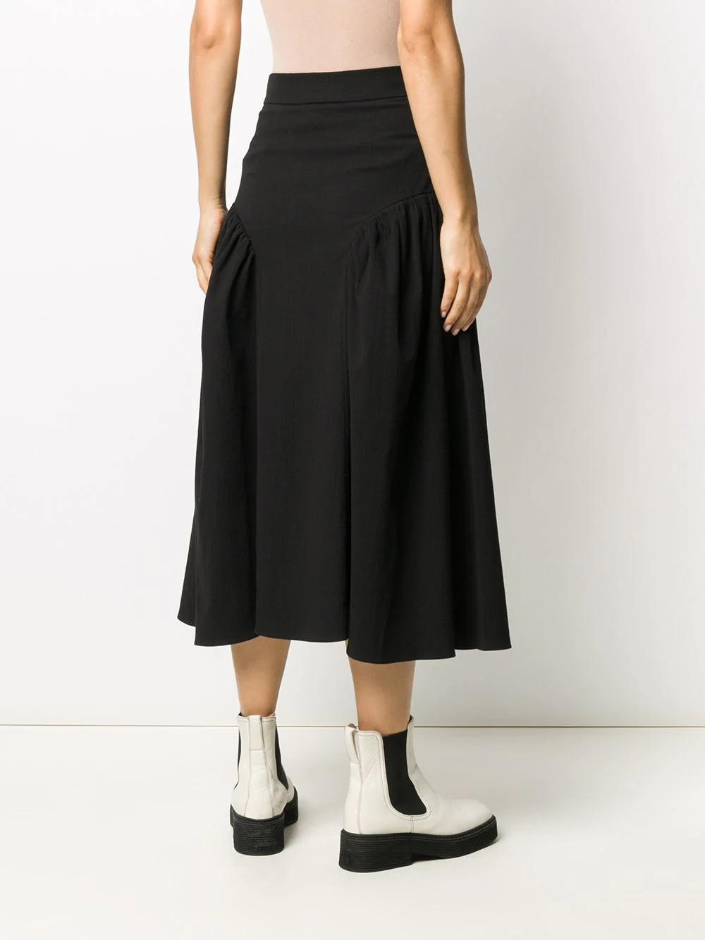 ruffle-trim midi skirt - 4