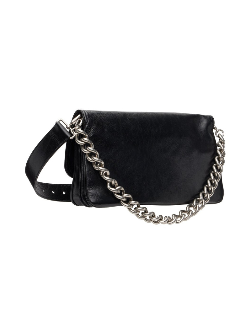 Black Medium BB Soft Flap Bag 3