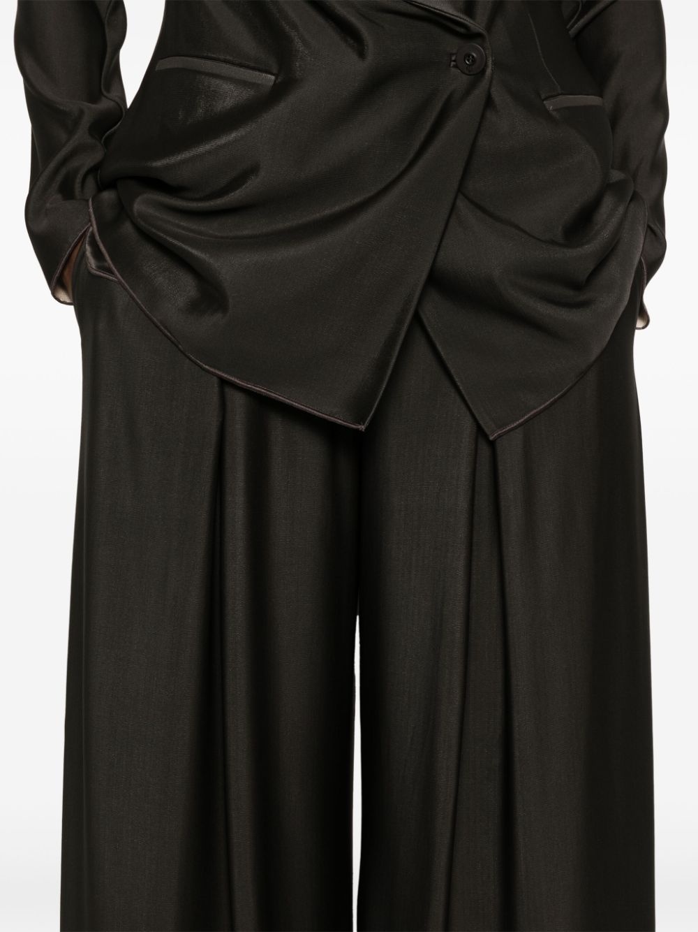 pleated wide trousers - 5