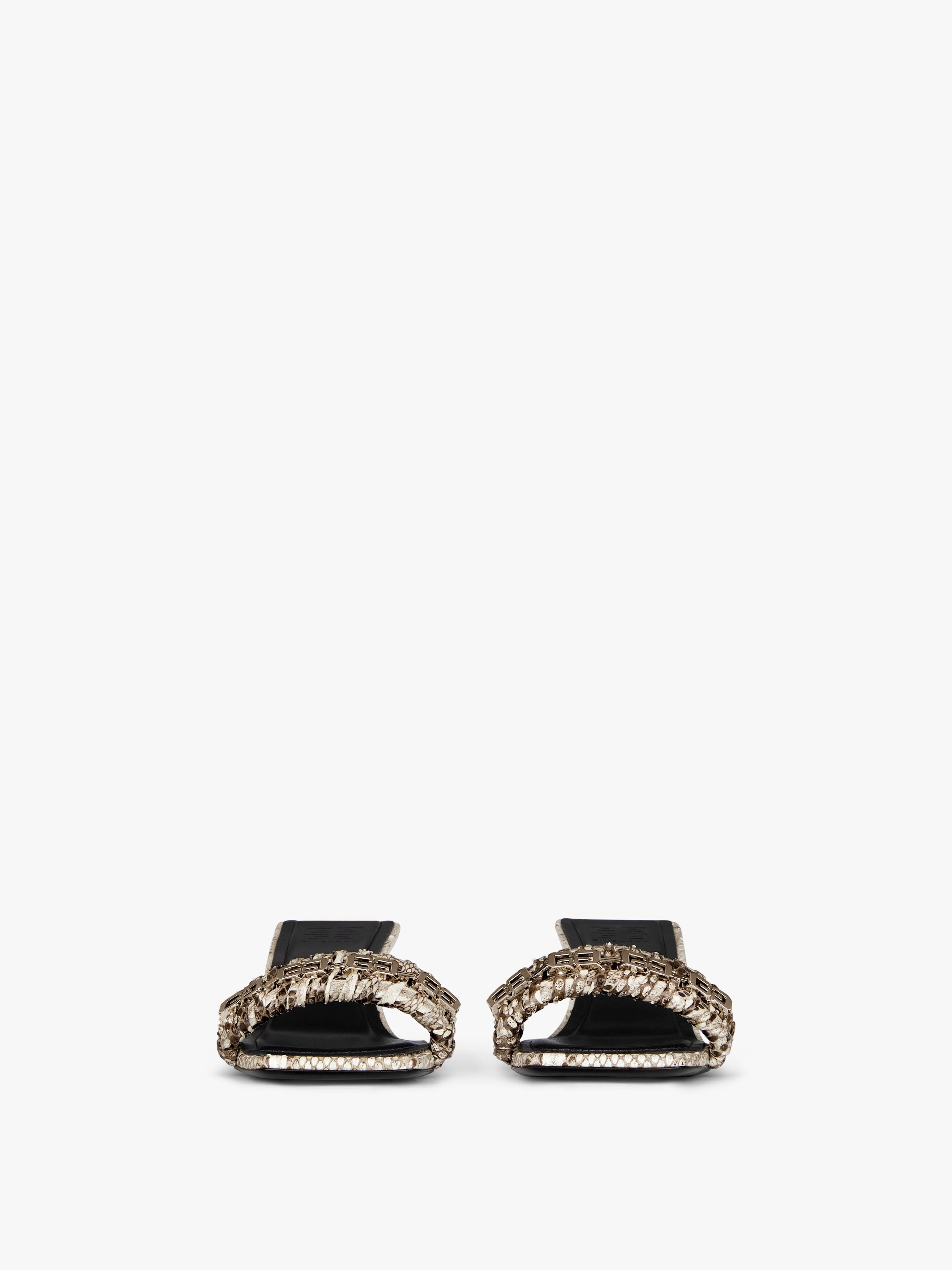 G WOVEN SANDALS IN PYTHON LEATHER - 2