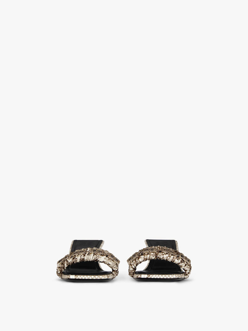 G WOVEN SANDALS IN PYTHON LEATHER 2