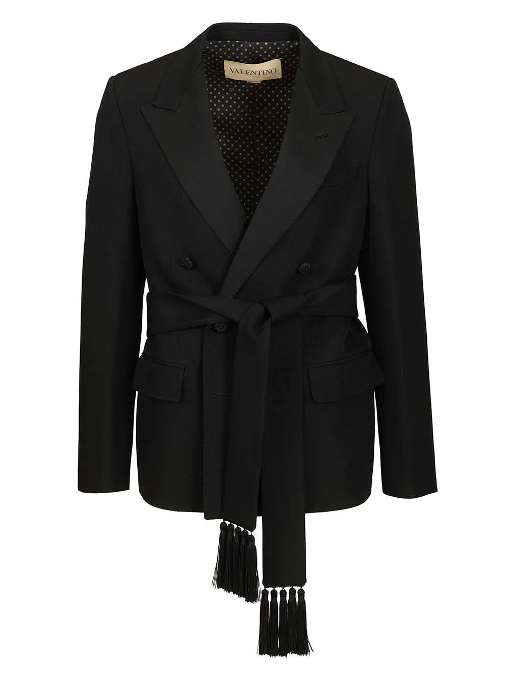 Valentino Garavani Men Virgin Wool Blazer With Belt - 1
