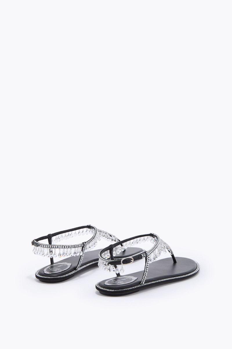 RENE CAOVILLA CHANDELIER BLACK THONG SANDAL 10 outlook