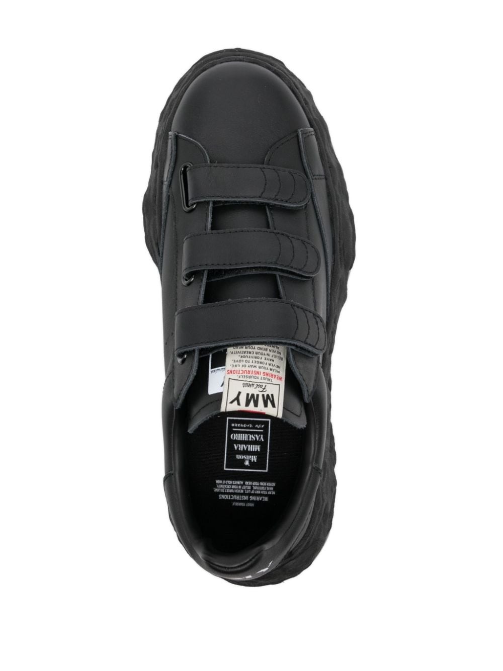 Charles touch-strap leather sneakers - 4