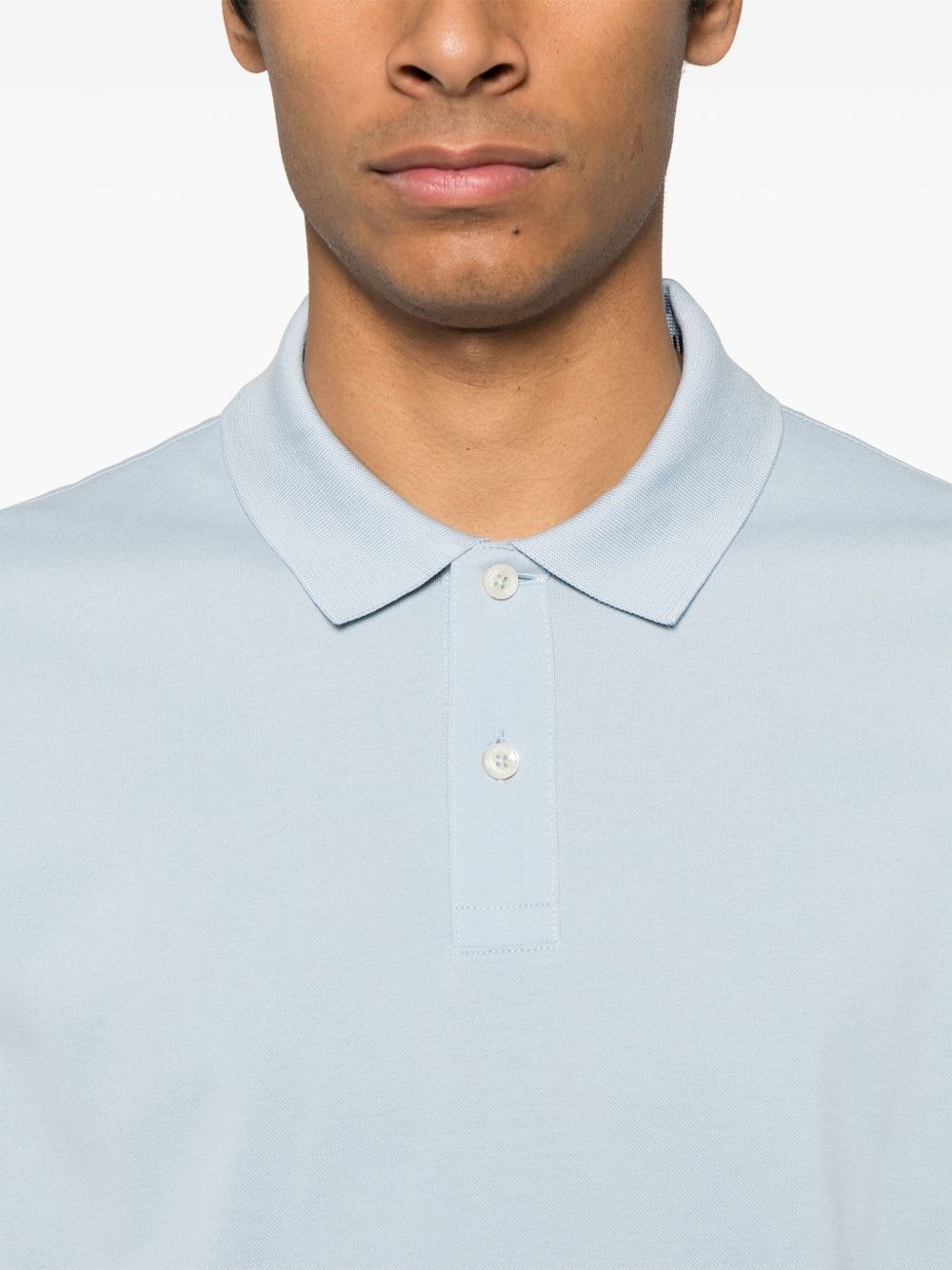 striped-trim polo shirt - 4