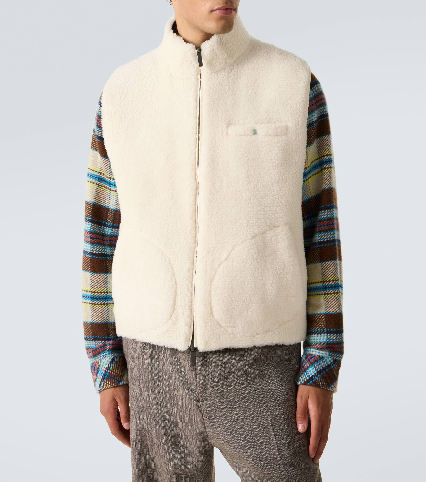 Reversible cashmere and wool vest - 3