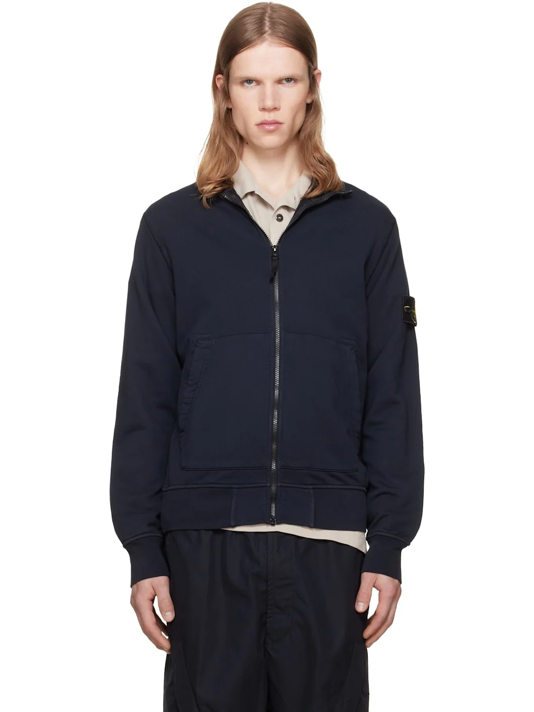 Navy 6100063 Organic Cotton Fleece Sweatshirt - 1