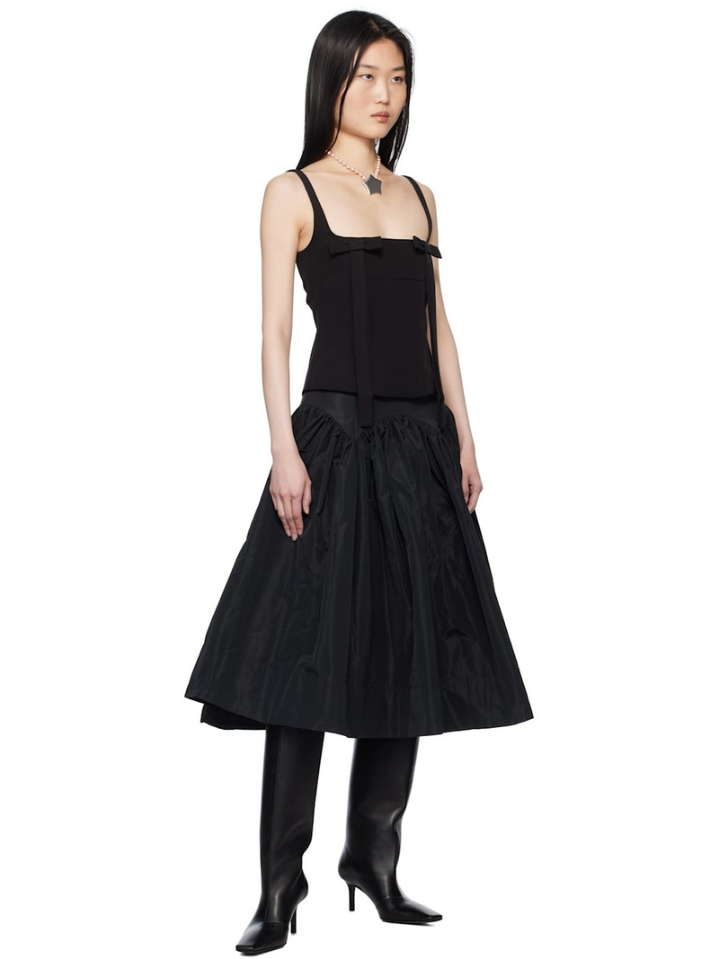 SANDY LIANG Black Murano Midi Skirt outlook