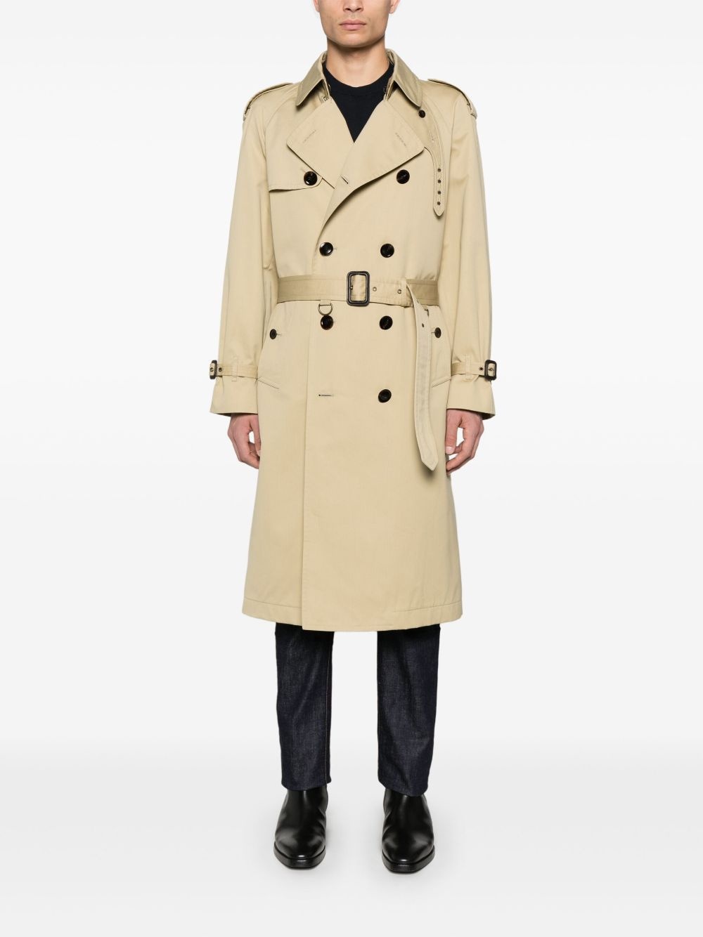 belted trench coat - 2