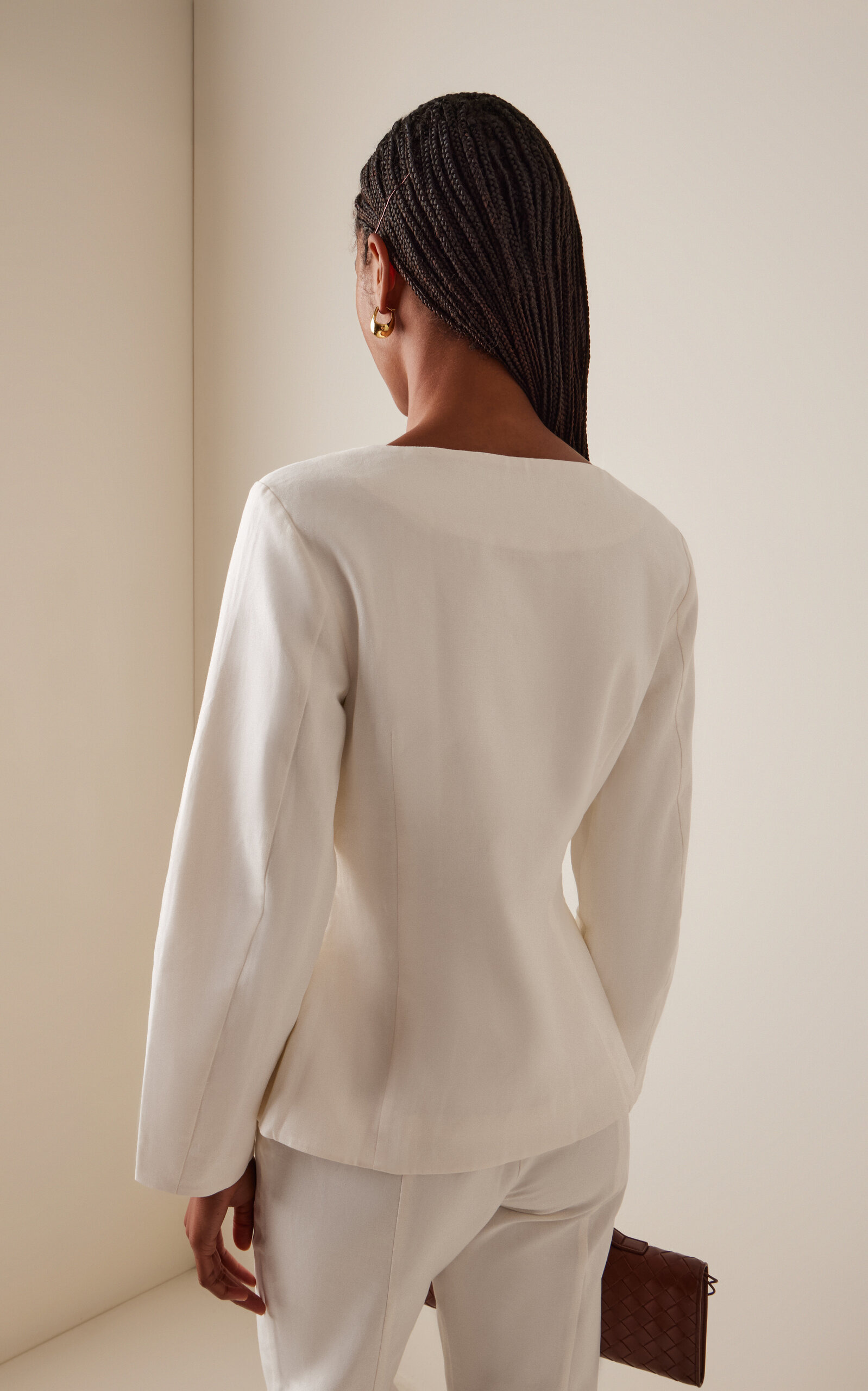 Exclusive Heidi Cotton-Linen Jacket ivory - 4