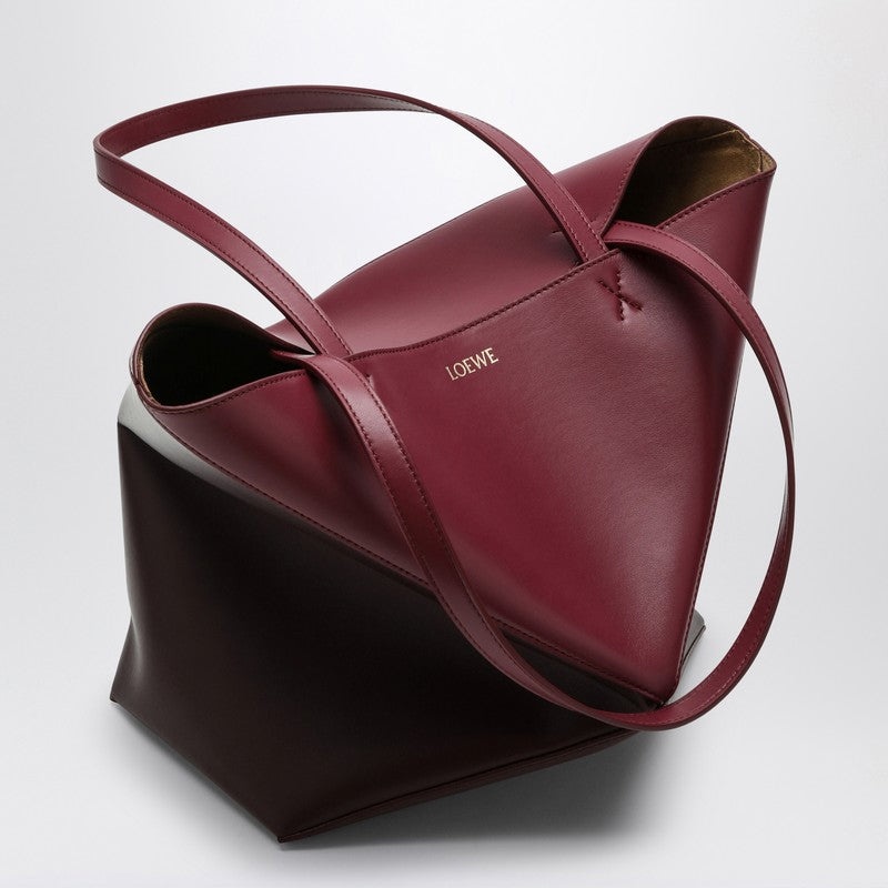 Loewe Puzzle Fold Tote Crimson/Dark Bordeaux Bag Women - 5