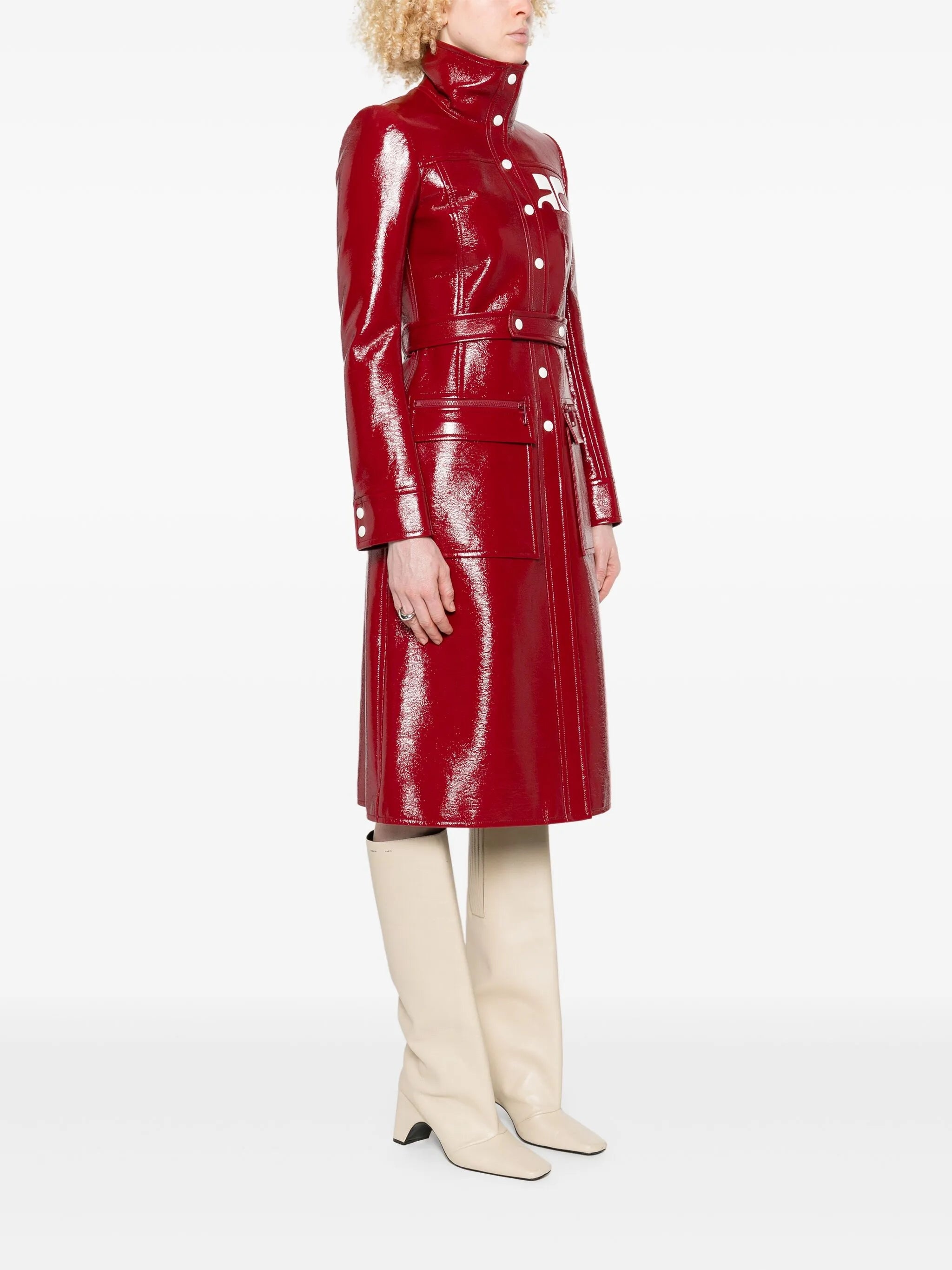Courrèges Faux-leather Logo Trench Coat - 2