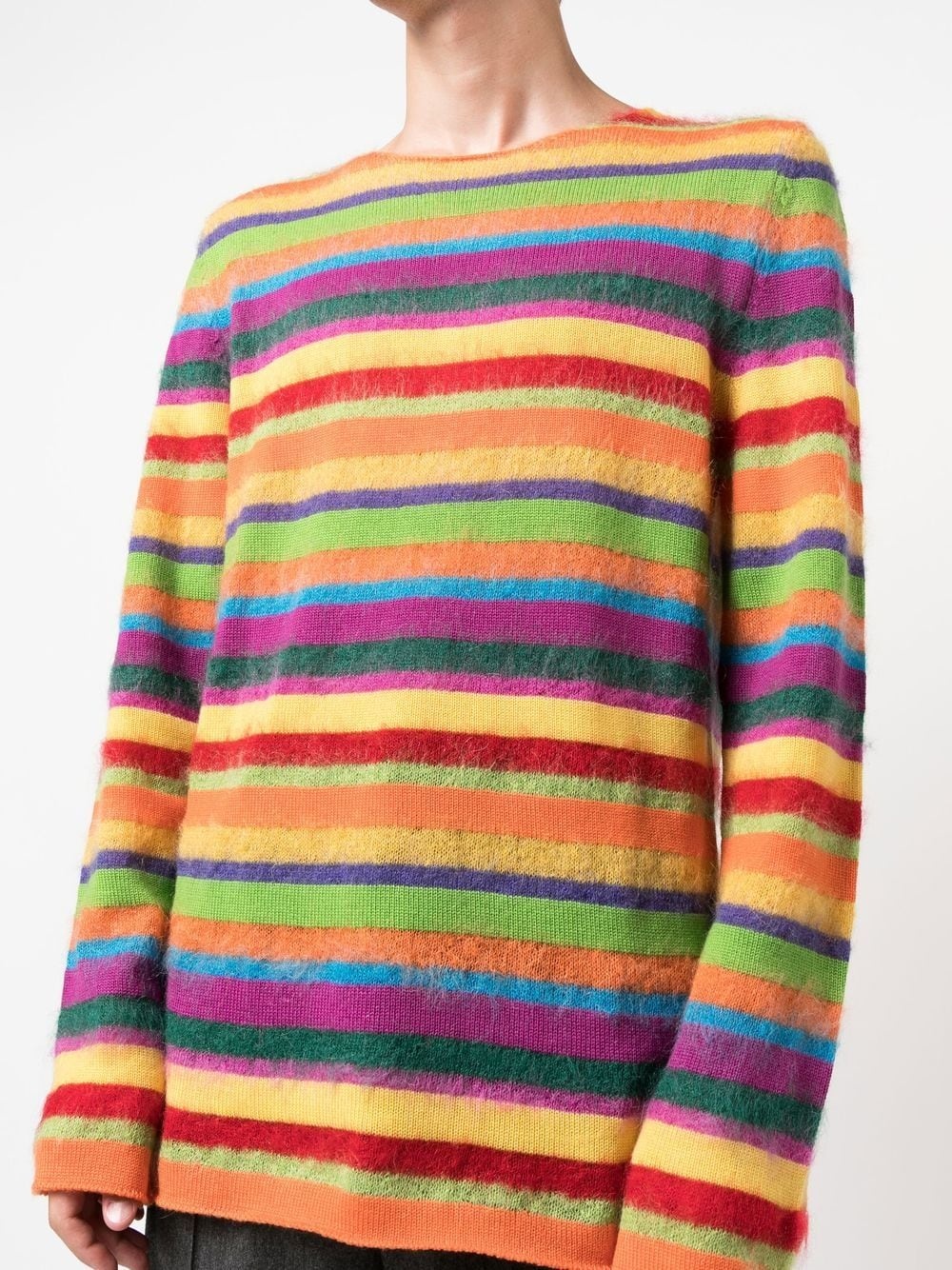 stripe-knit jumper - 5