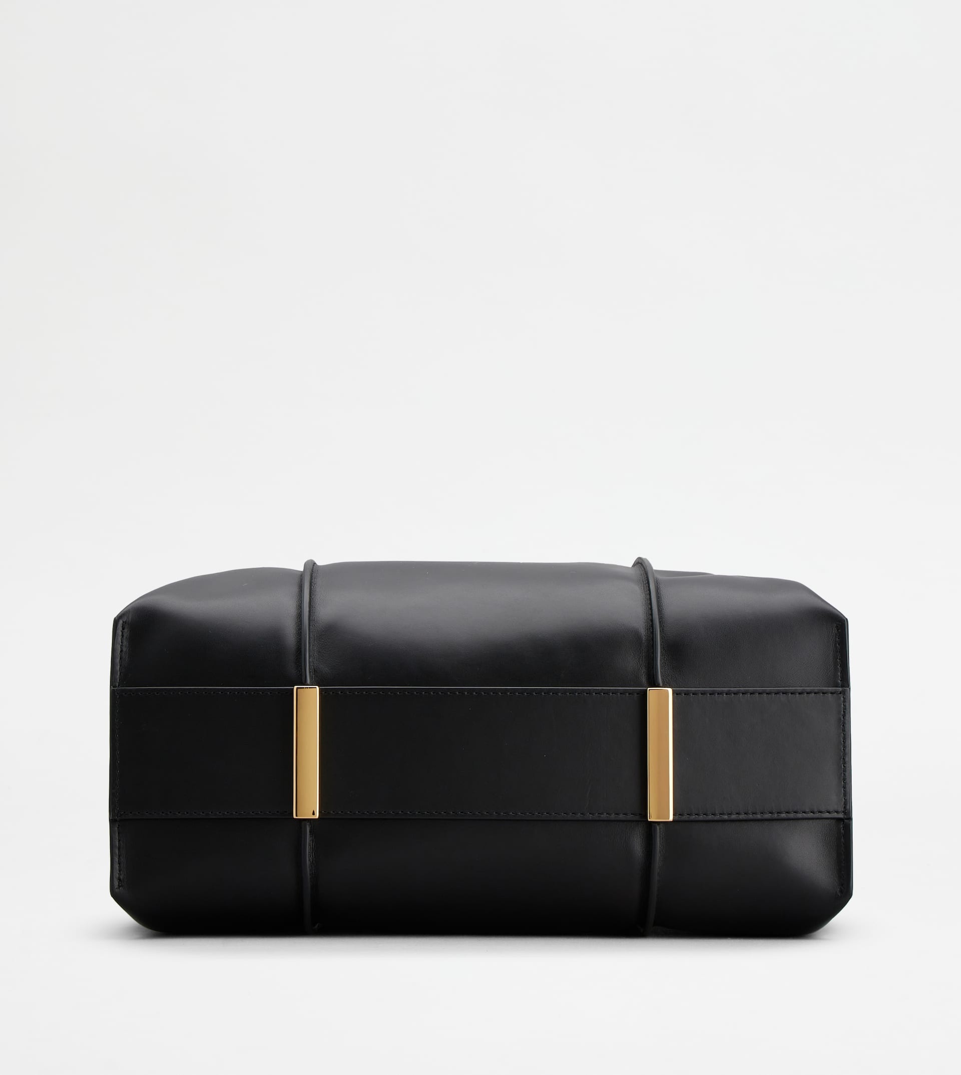 T TIMELESS SHOPPING BAG IN LEATHER MEDIUM - BLACK - 3