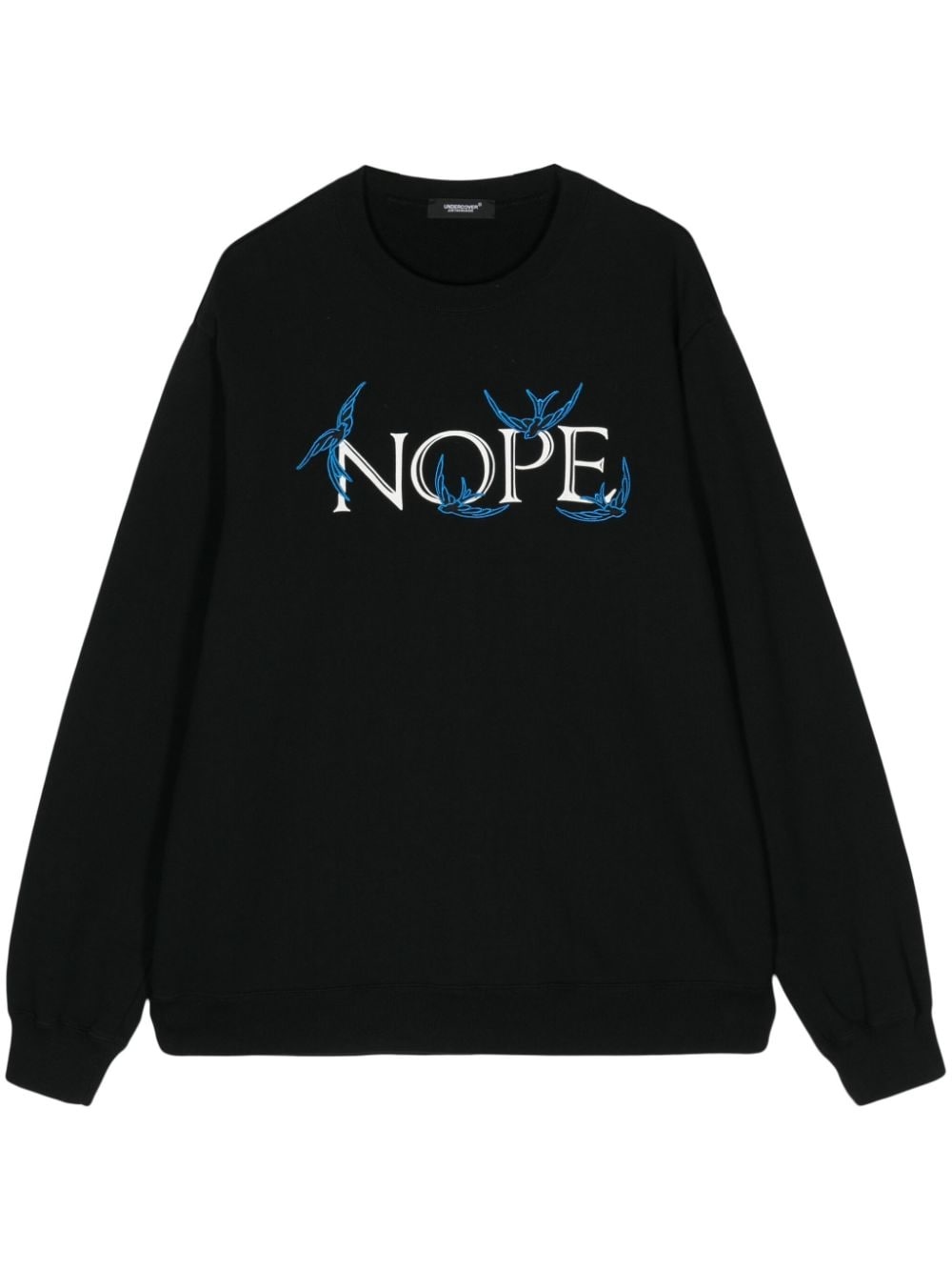 Nope embroidered cotton sweatshirt - 1