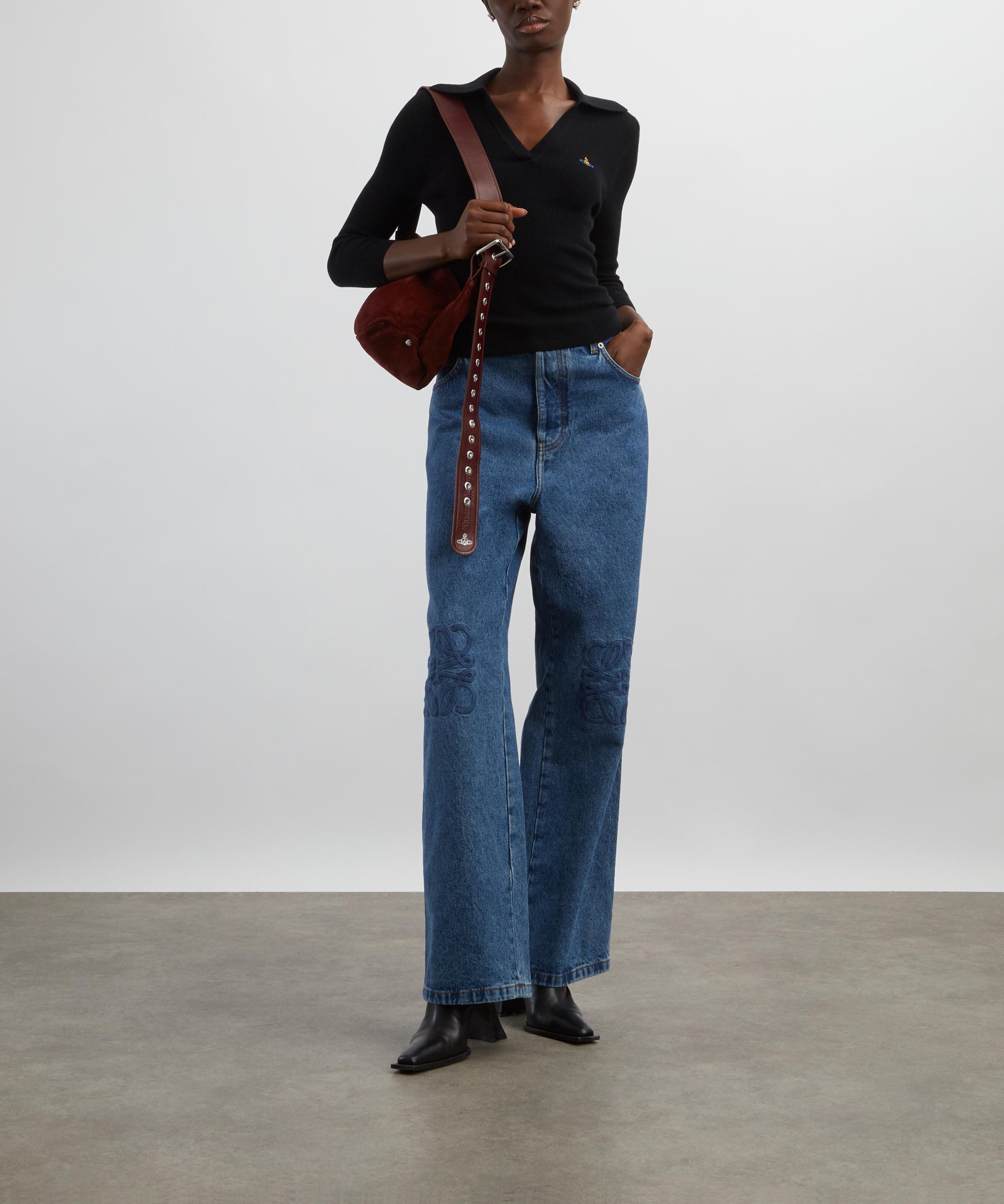 Marina Black Polo Jumper - 2