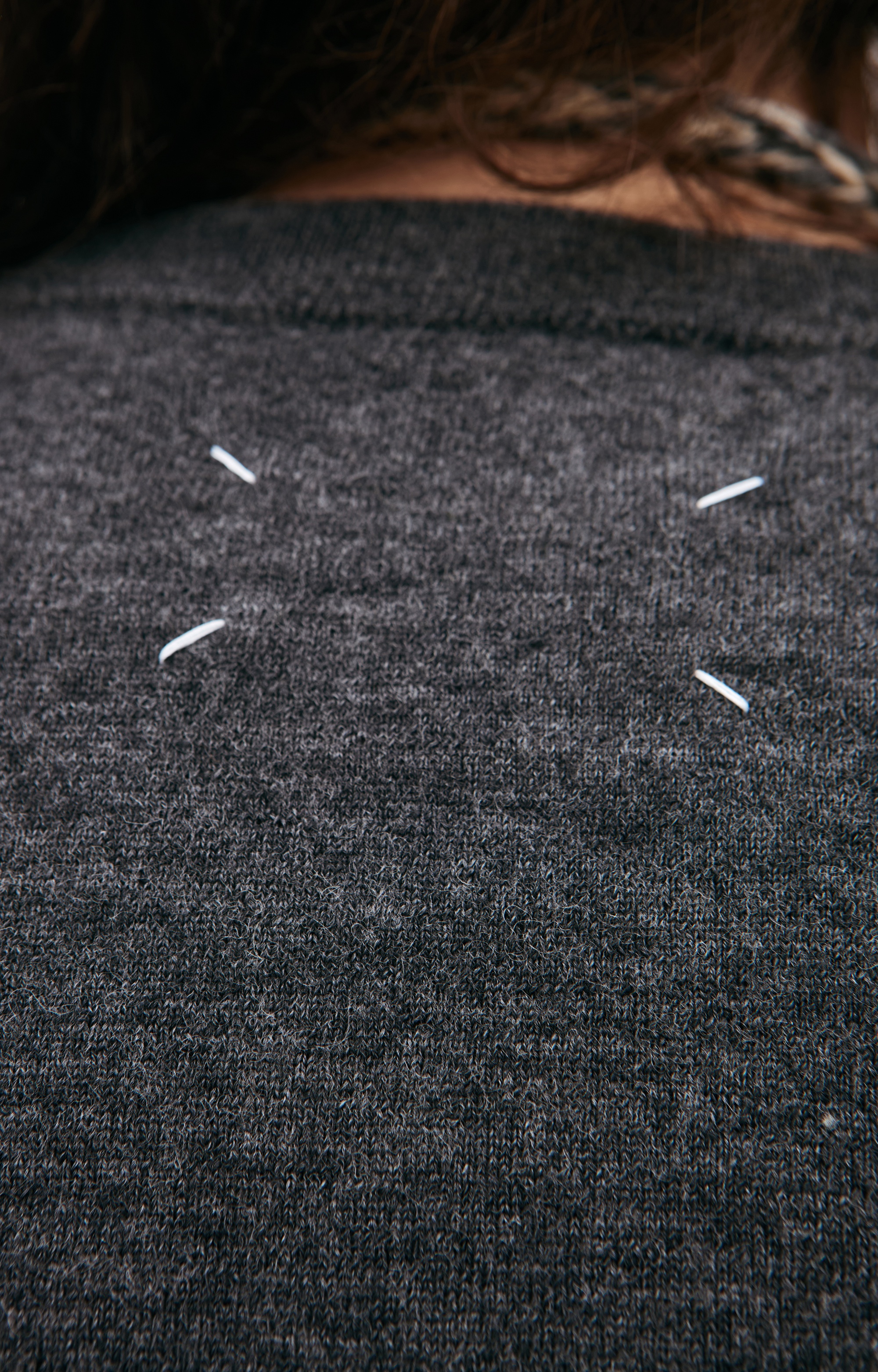 GRAY WOOL SWEATER - 5