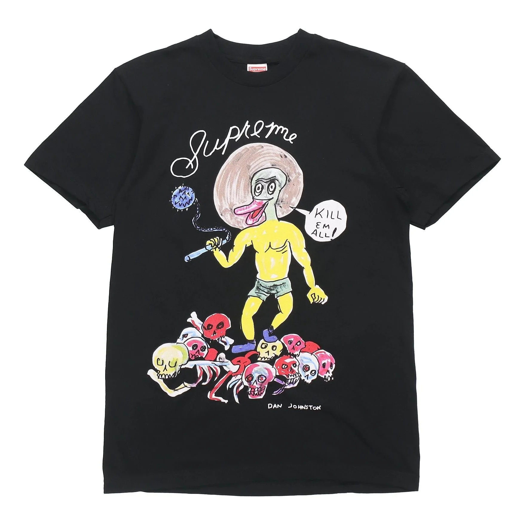 Supreme x Daniel Johnston Kill Em All T-Shirt SS20 Week 12 'Black Light Green' SUP-SS20-634 - 1