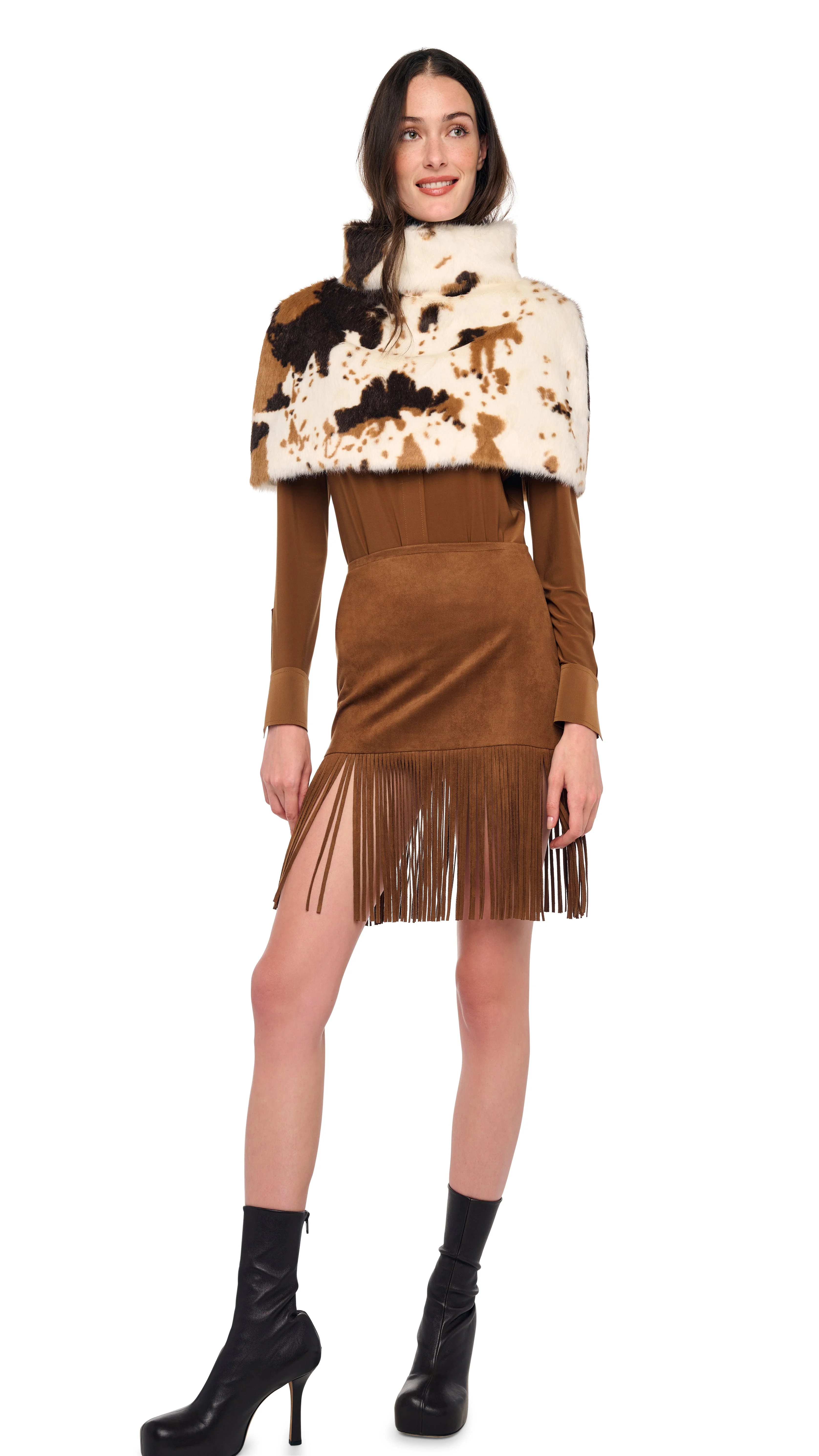 FRINGE SKIRT TO KNEE - 1