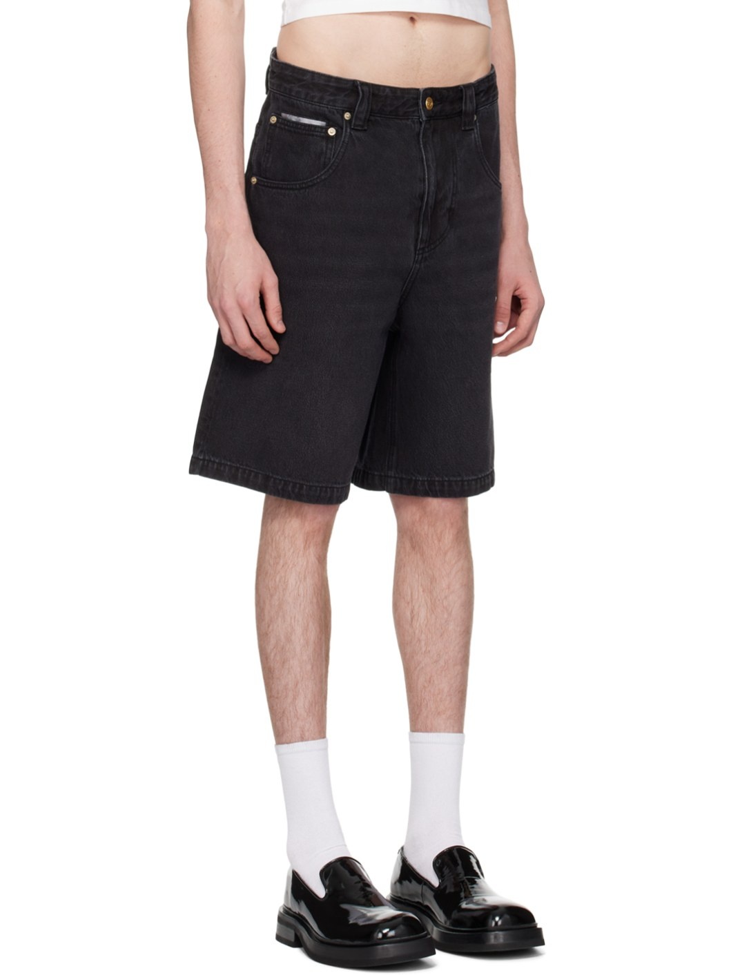 SSENSE Exclusive Black Keanu Denim Shorts - 2