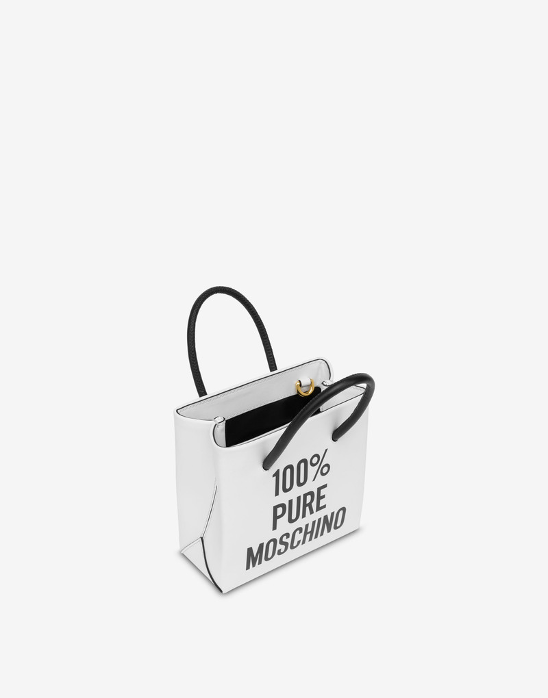 100% PURE MOSCHINO CALFSKIN MINI BAG 3