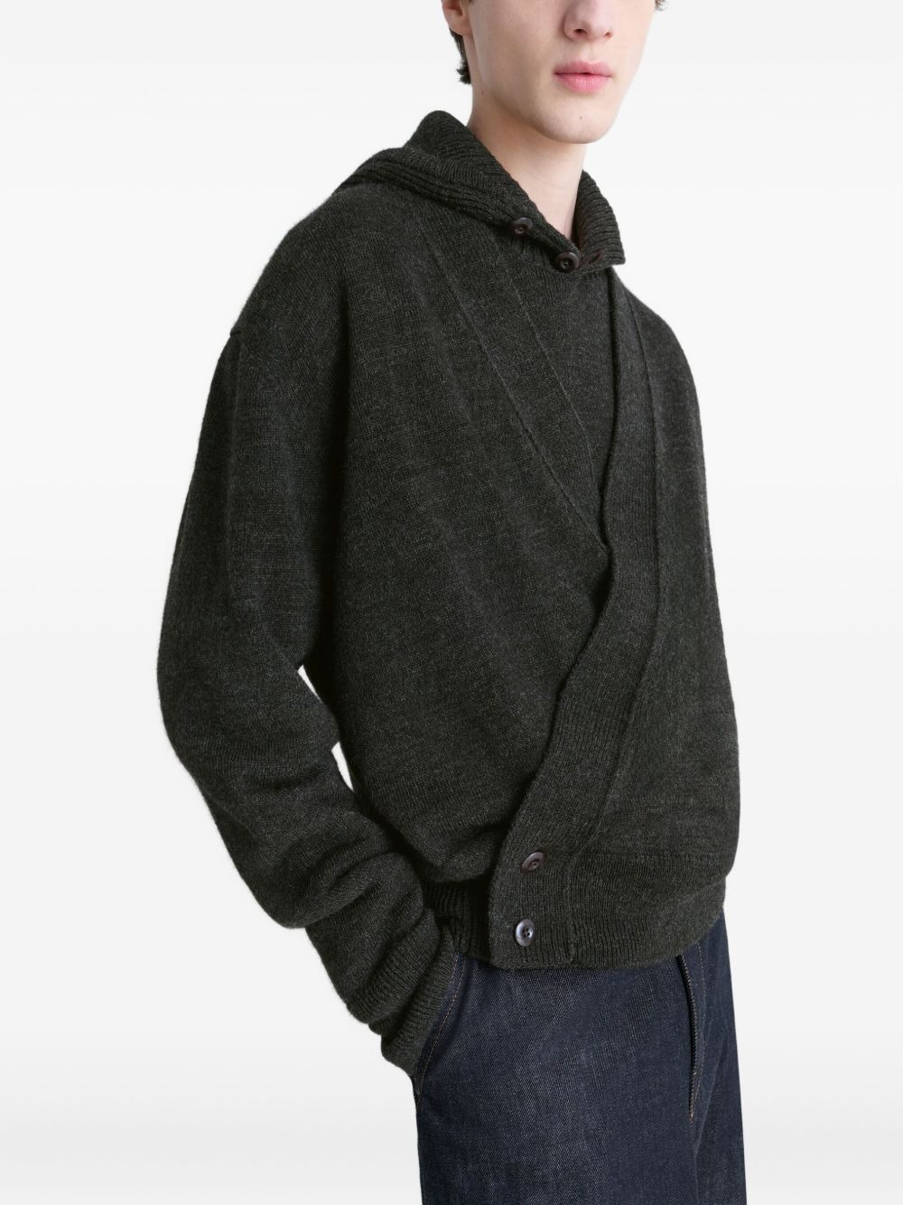wrap double-breasted cardigan - 2