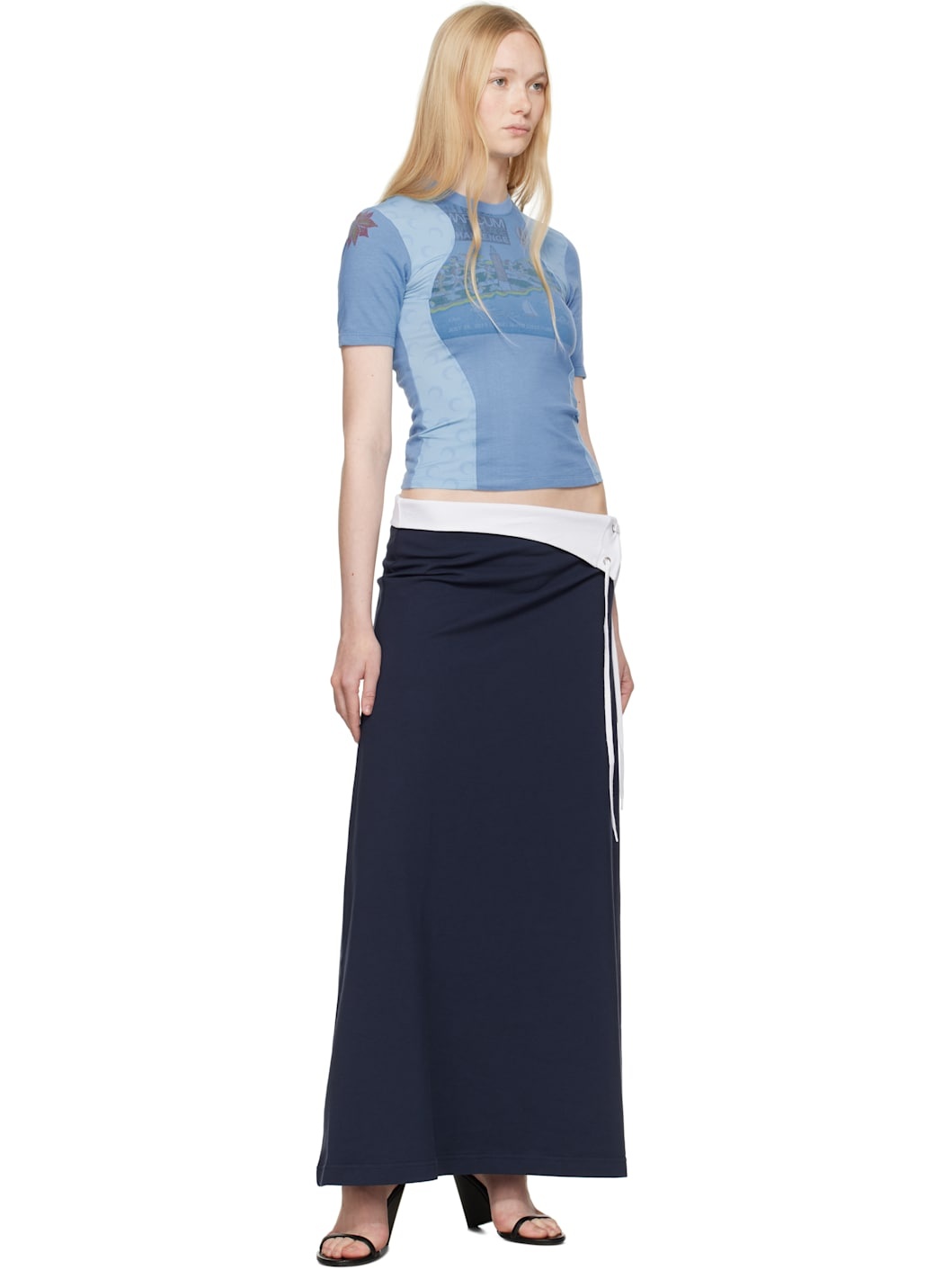Blue Regenerated Graphic Baby Fit T-shirt - 4