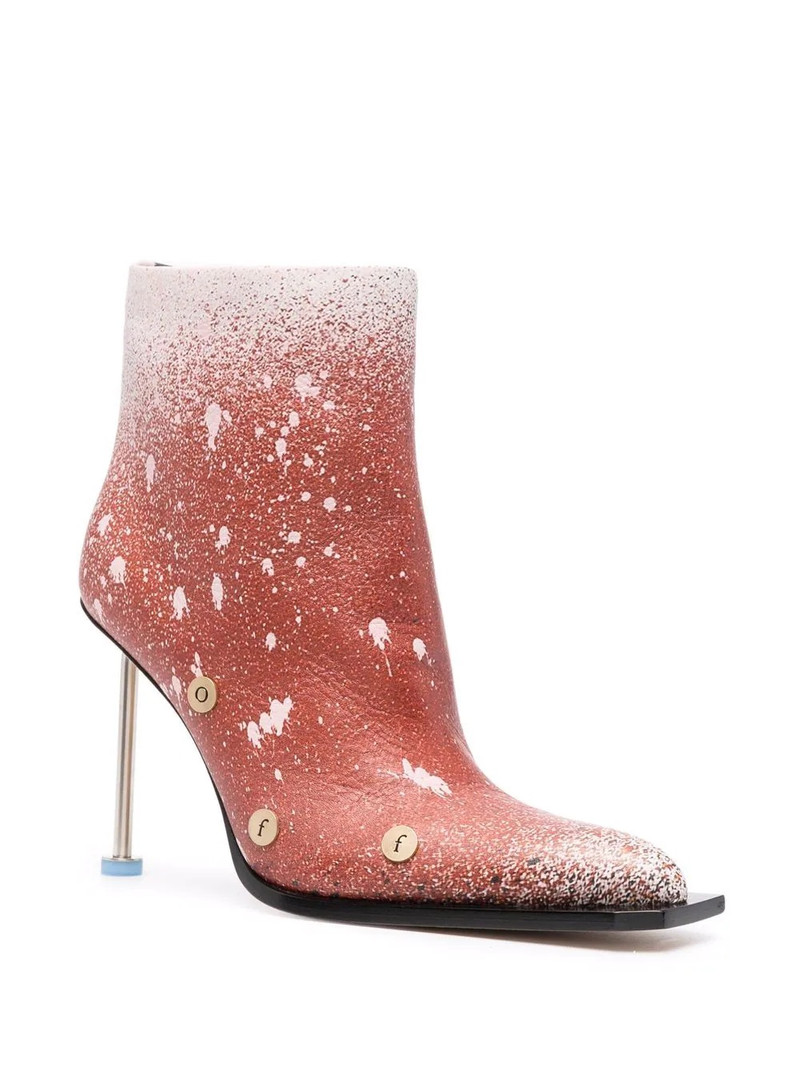 Off-White paint splatter stiletto boots outlook