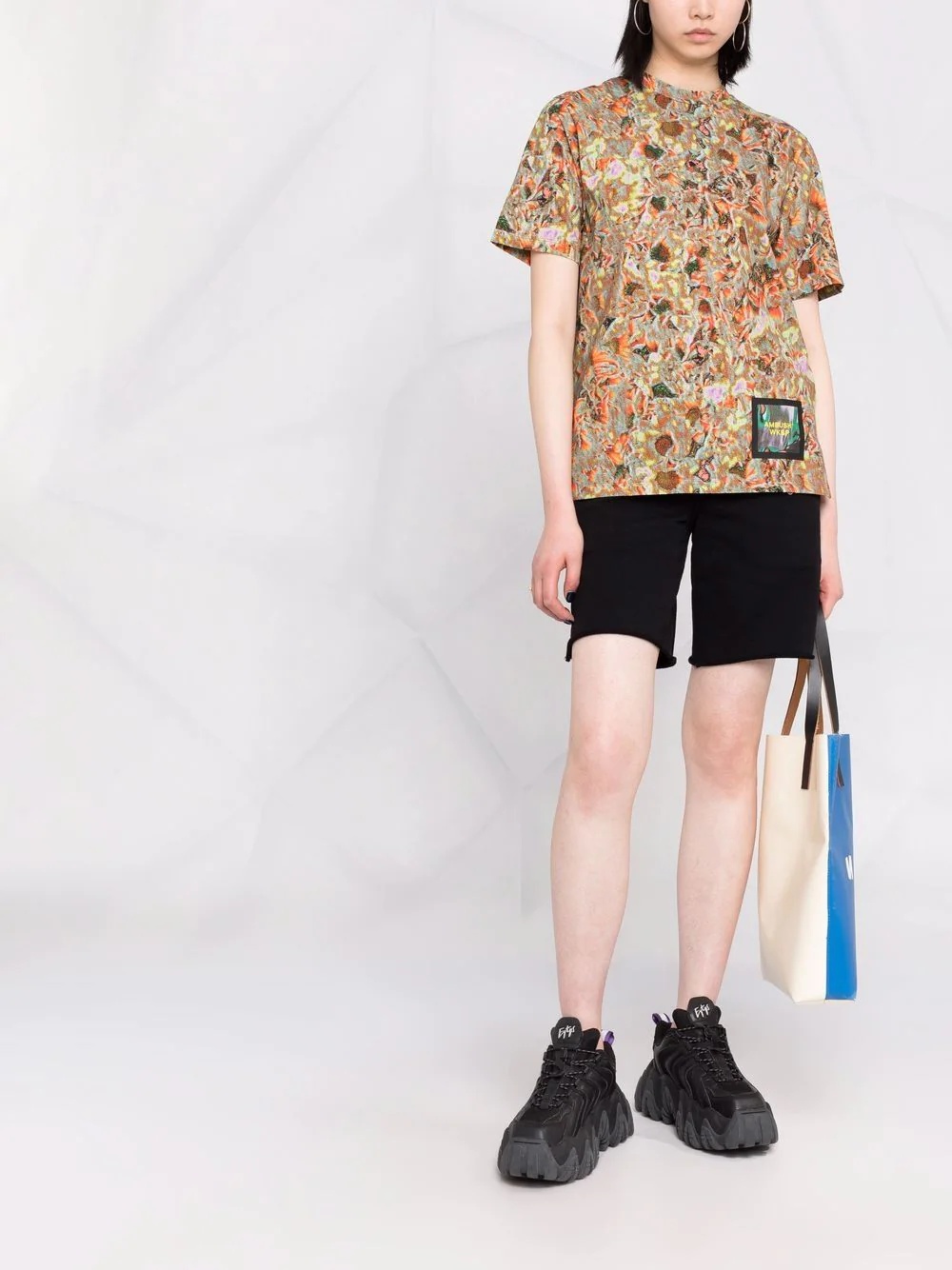abstract-print T-shirt - 2