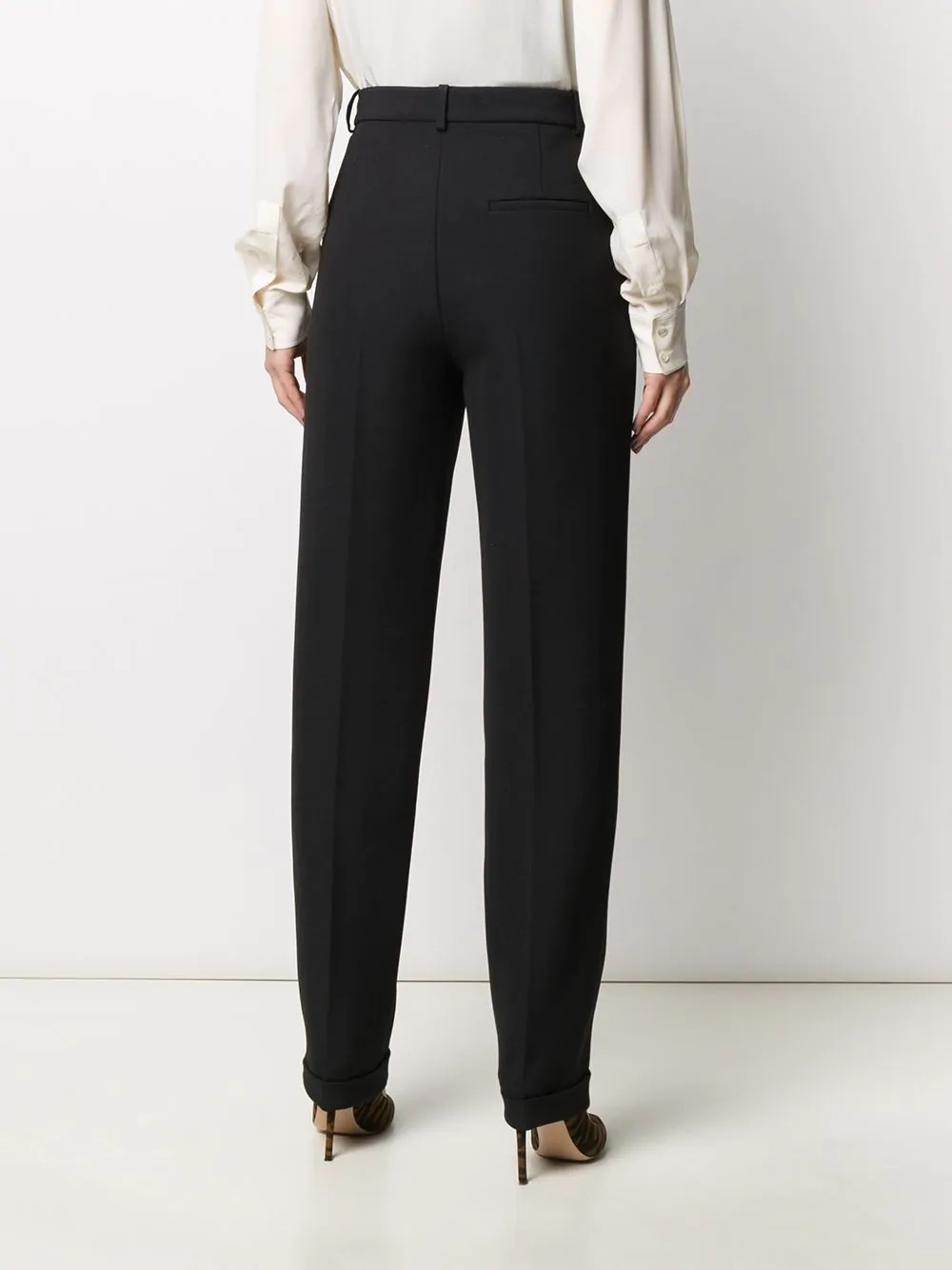 pleated front tapered trousers - 4