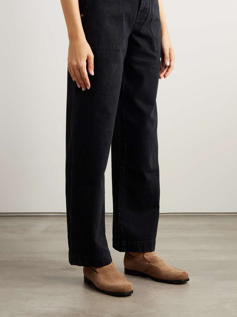 KHAITE Alessio suede loafers outlook