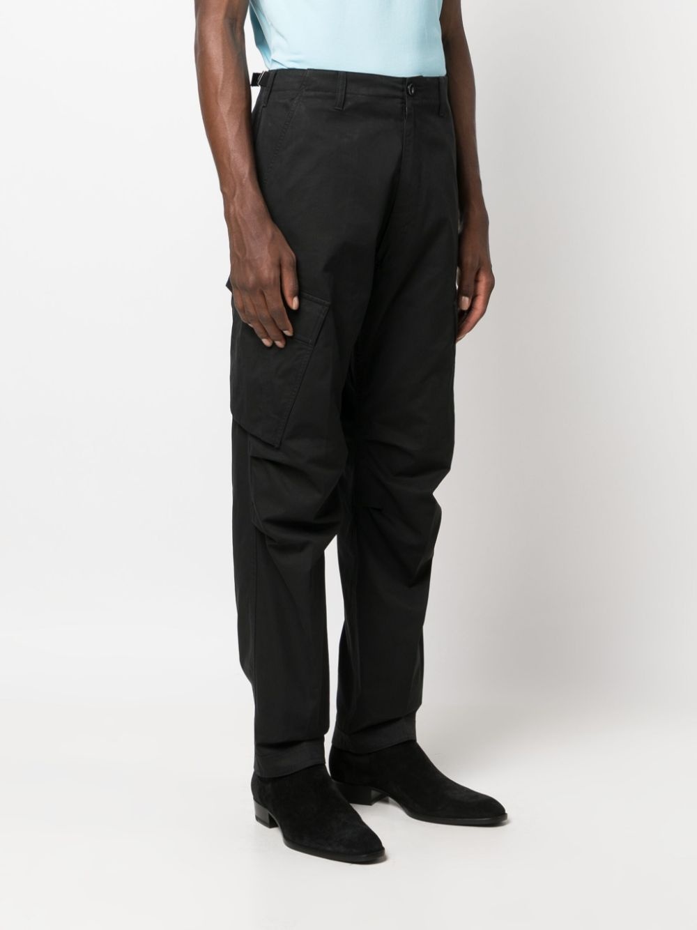 tapered-leg cotton trousers - 3