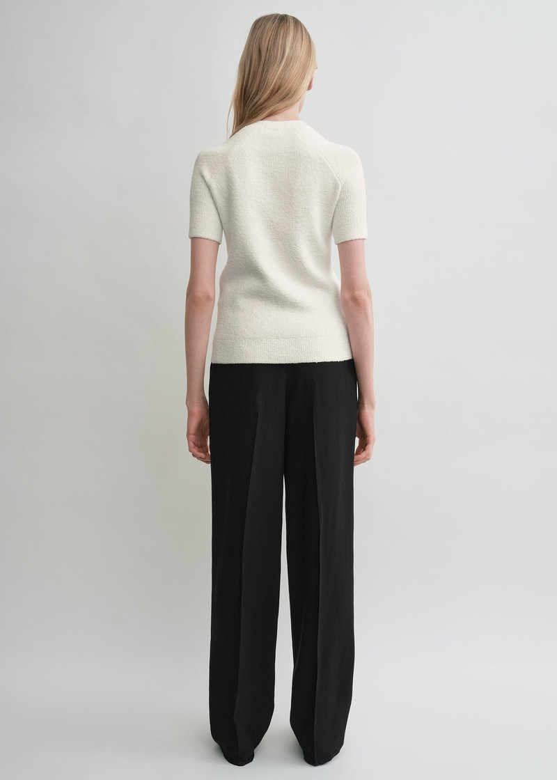 Raglan-sleeve terry knit white 4