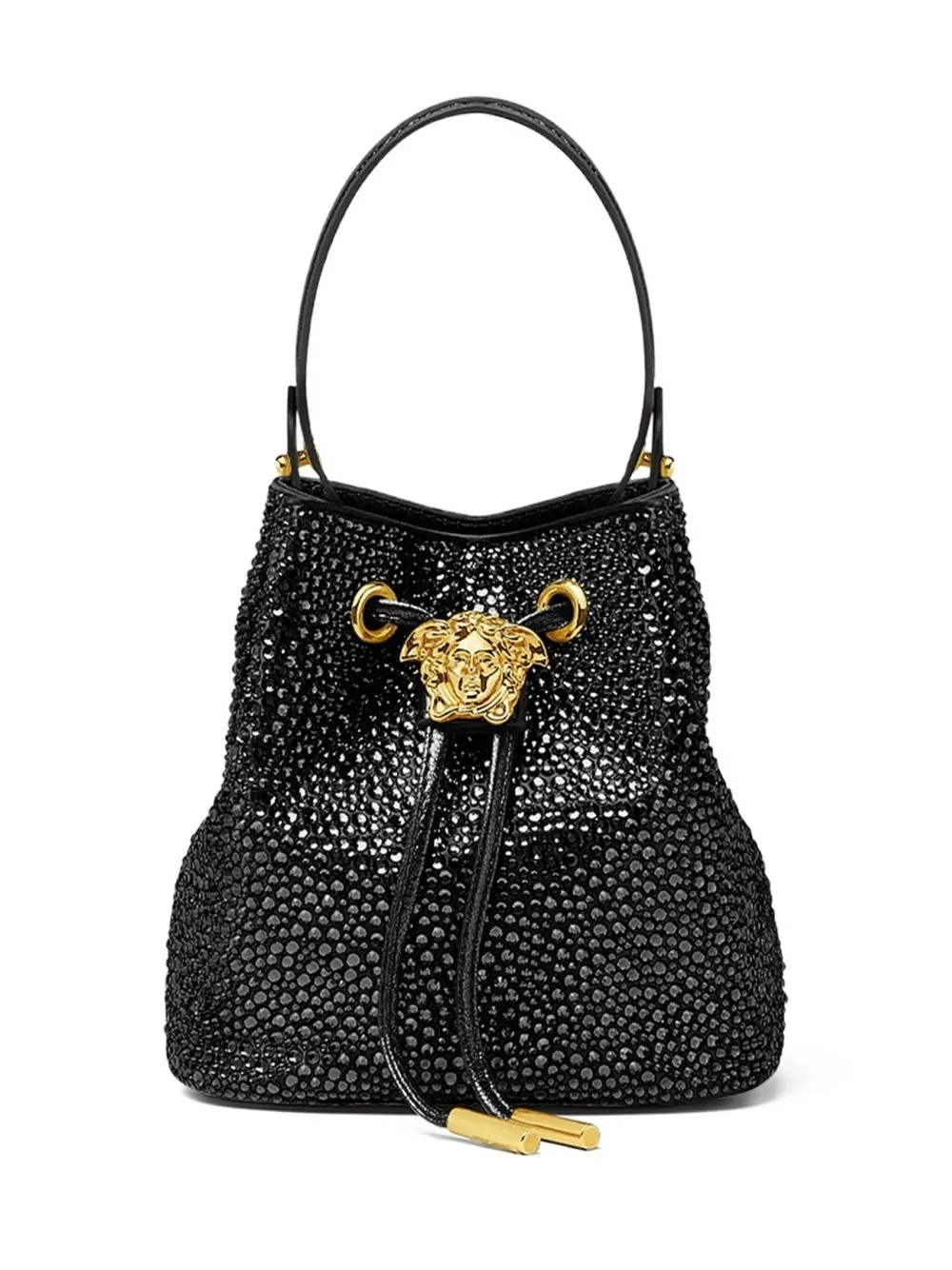 La Medusa crystal-embellished mini bucket bag - 1