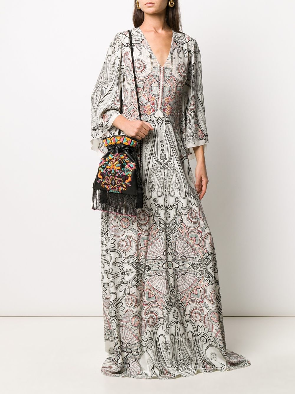 paisley-print silk maxi dress - 2