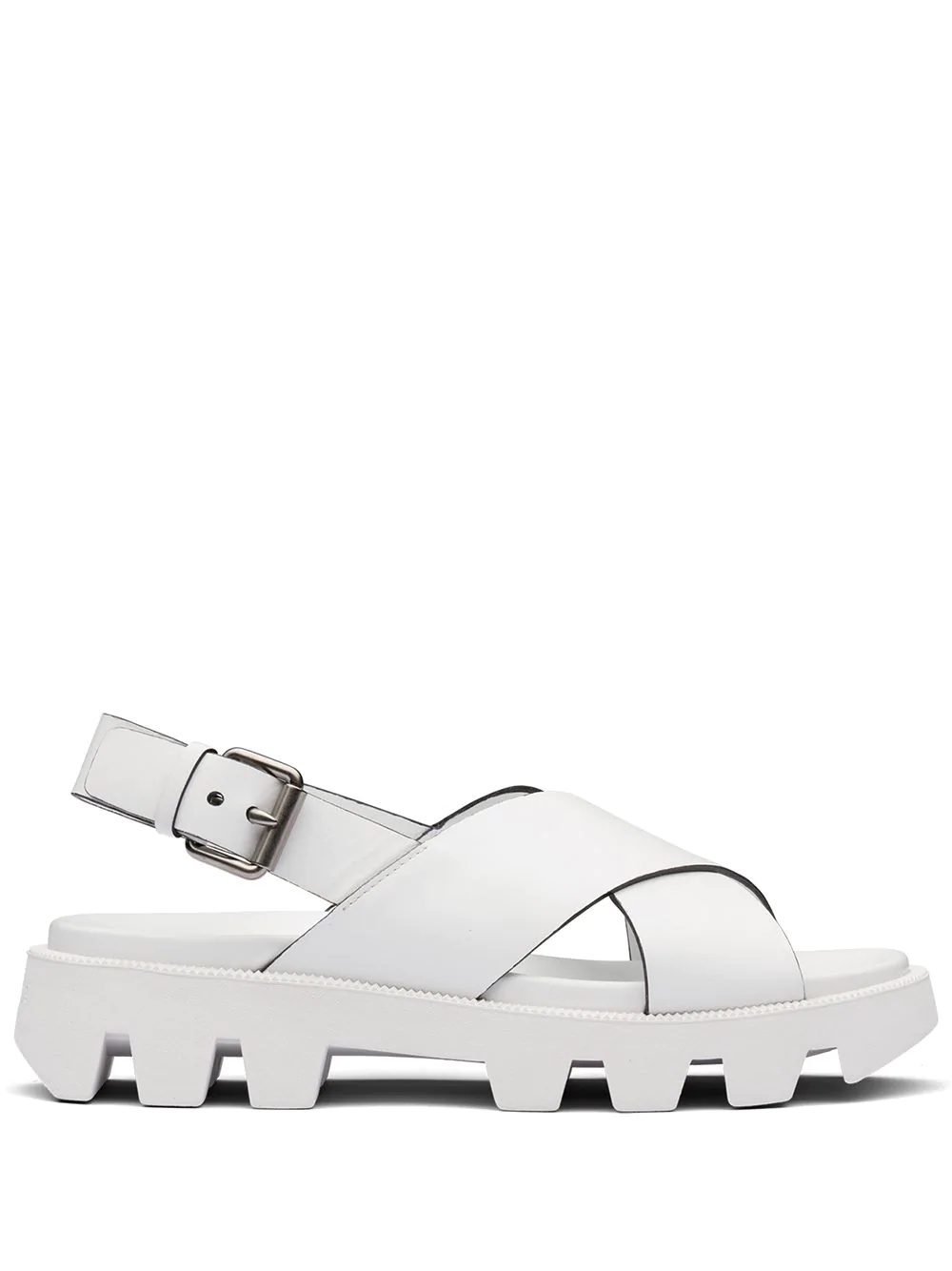 crossover strap sandals - 1