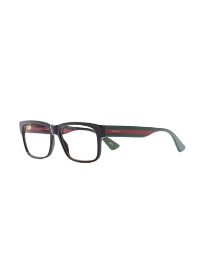 GUCCI rectangular-frame blue-light glasses outlook