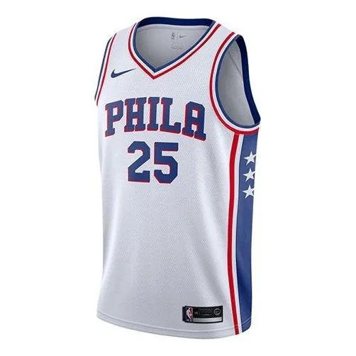 Nike Men'S Philadelphia 76Ers Ben Simmons 25 White Dri-Fit Swingman Jersey 864441-101 - 1