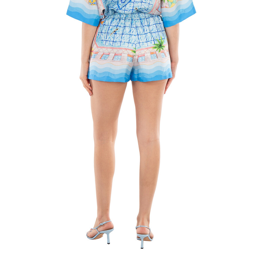 Casablanca Ladies Le Plongeon Silk Shorts - 3