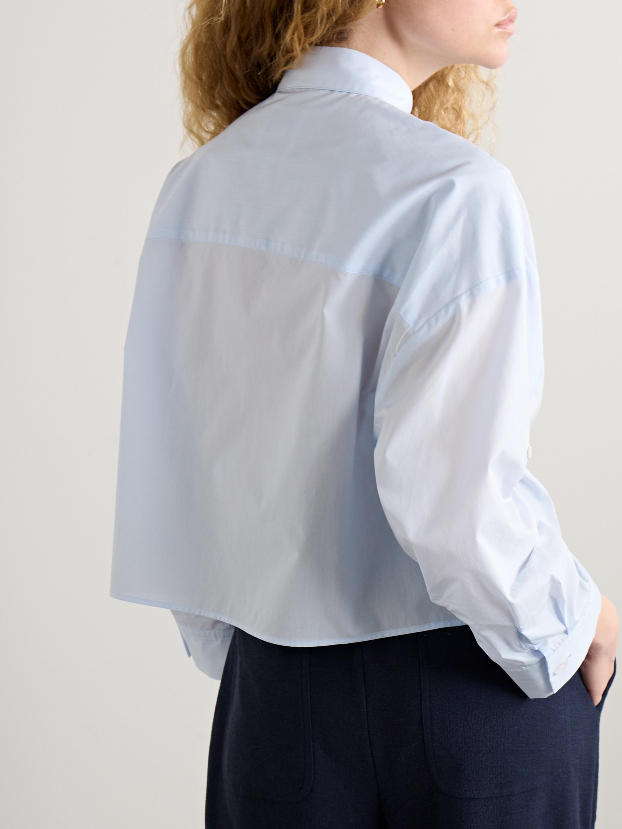 Next Ex Cropped Cotton-poplin Shirt - 3