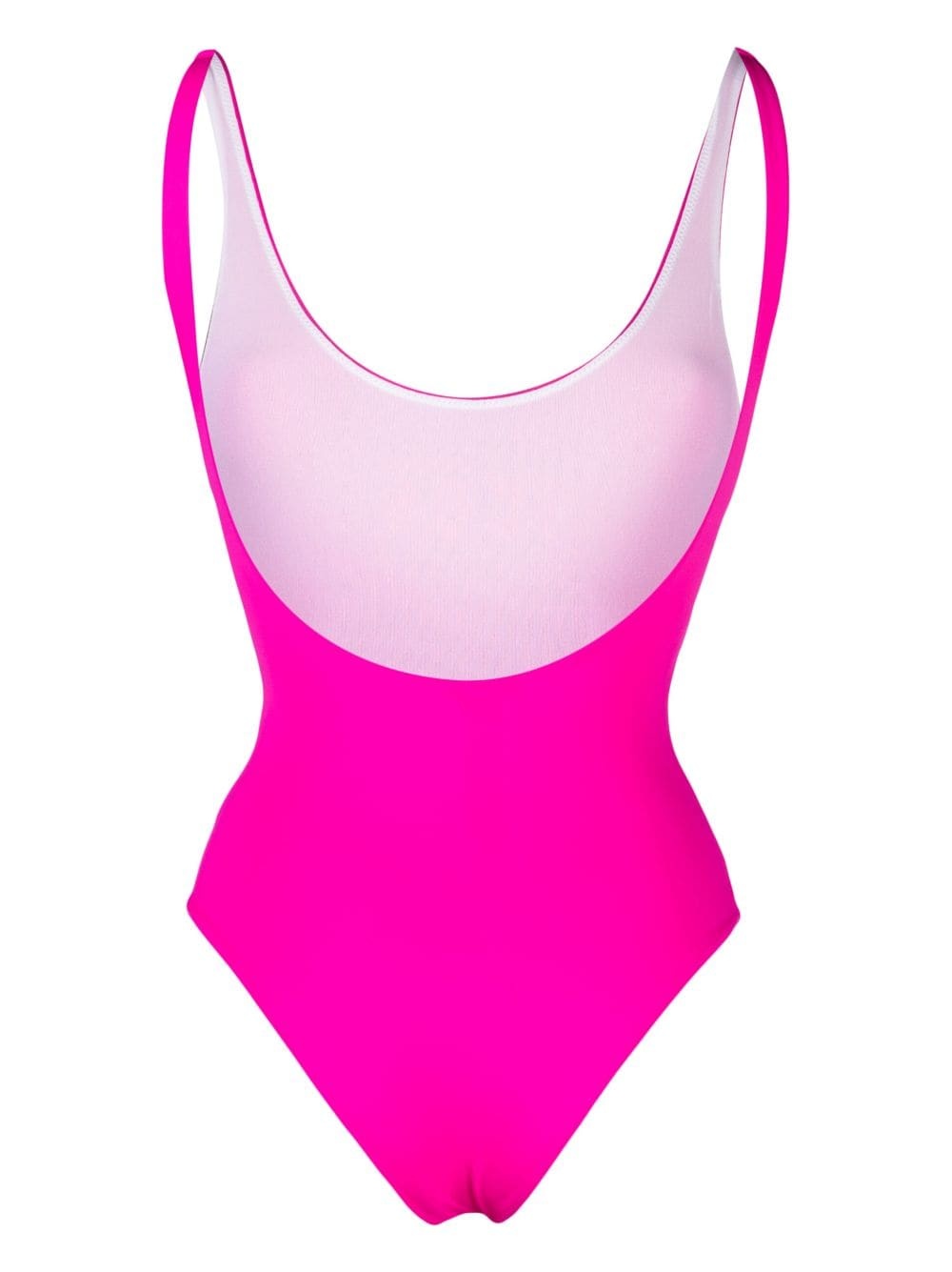 Icon-print open-back swimsuit - 2