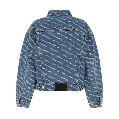Alexander Wang deep blue and white denim logo jacket outlook